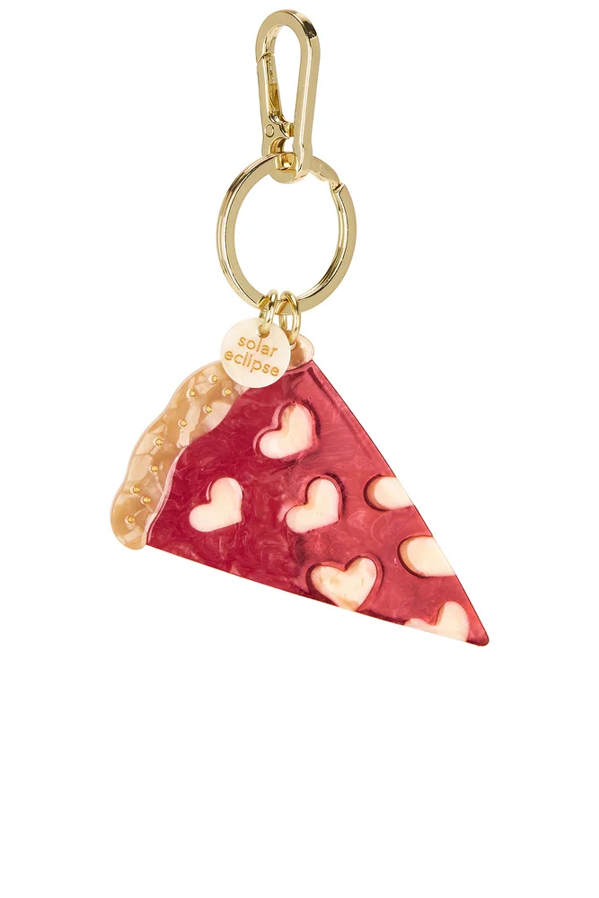Hand-painted Bag Charm - Pizza