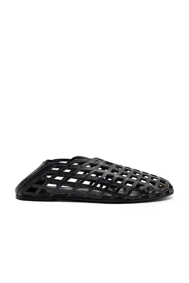 X Helsa Peek-A-Boo Ballerina Flat in Black