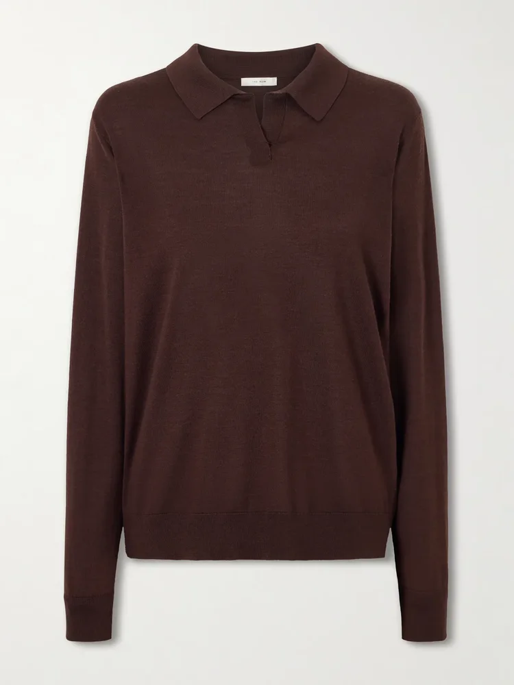 pauli wool and silk blend polo shirt