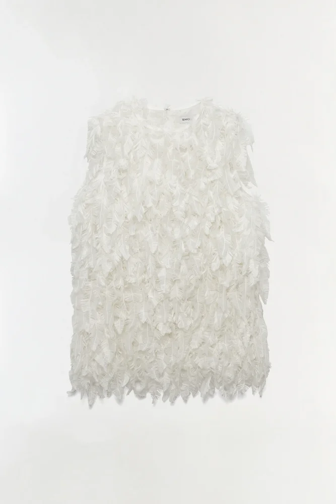 Fei Feathery Satin Top