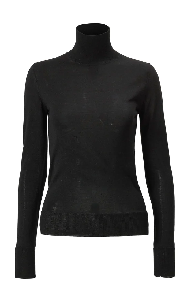 Wool-Silk Turtleneck Sweater