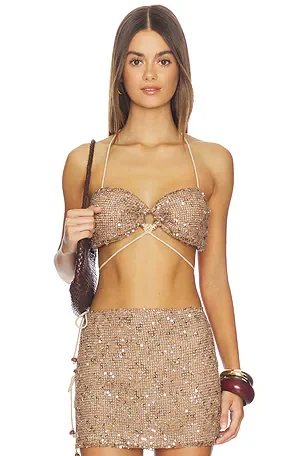 Strappy Ring Tie Crop Top