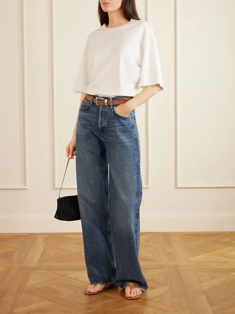 Ren Long high-rise wide-leg jeans