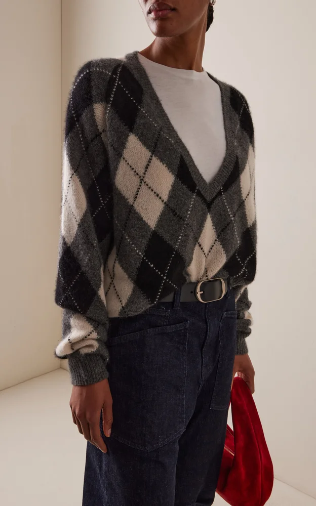 Gia Argyle Cashmere-Silk Sweater