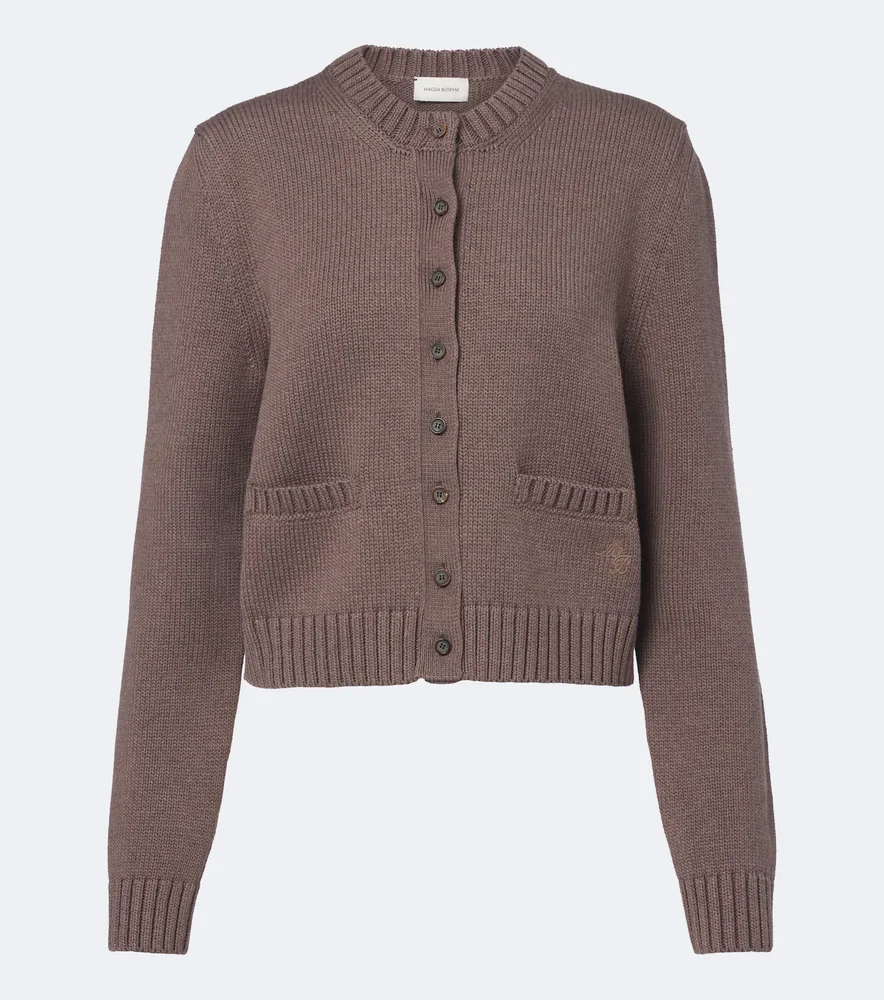 Ribbed-knit cotton cardigan