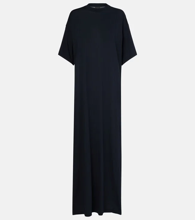 Cocoon cotton jersey maxi dress