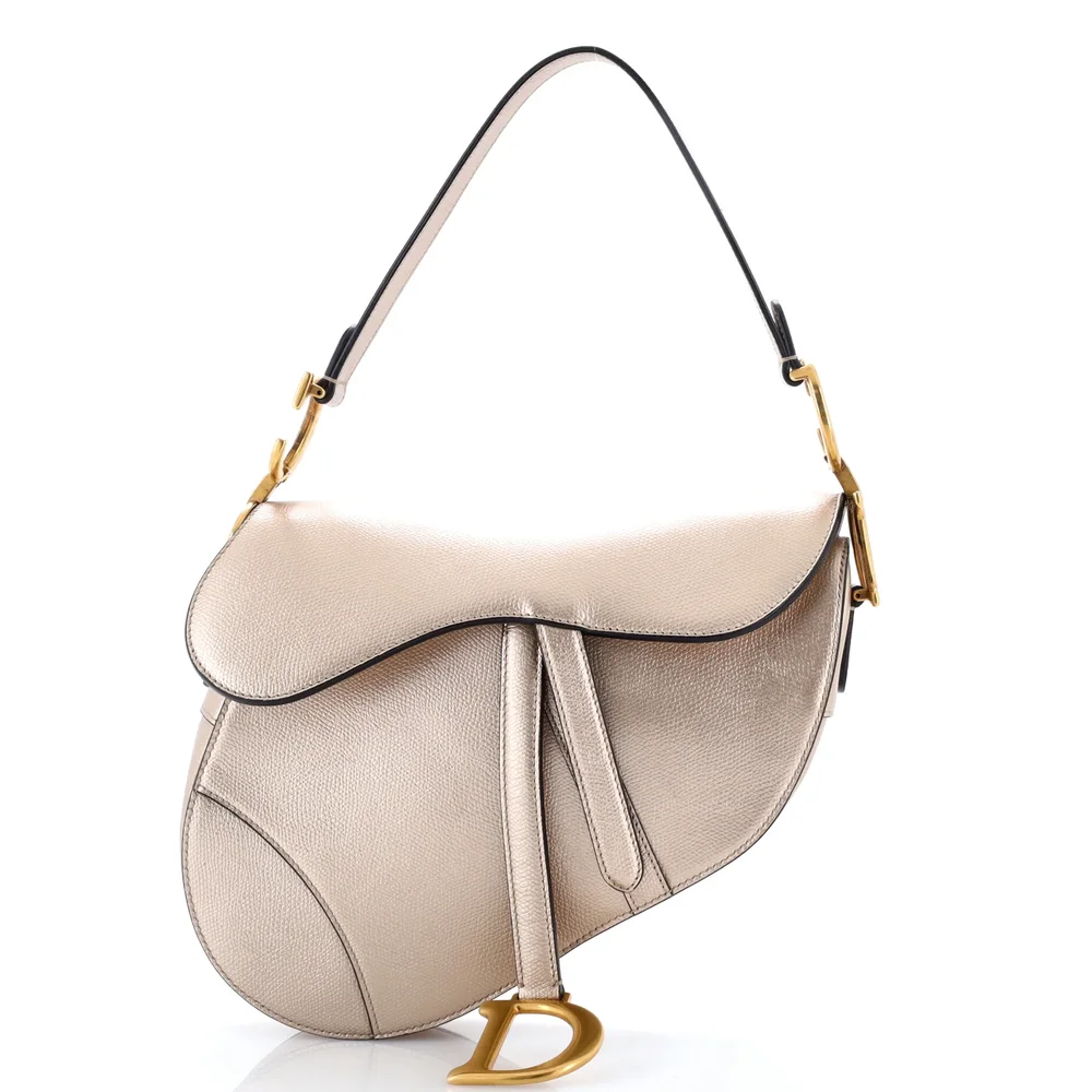 Dior Saddle Handbag Leather Medium, Gold
