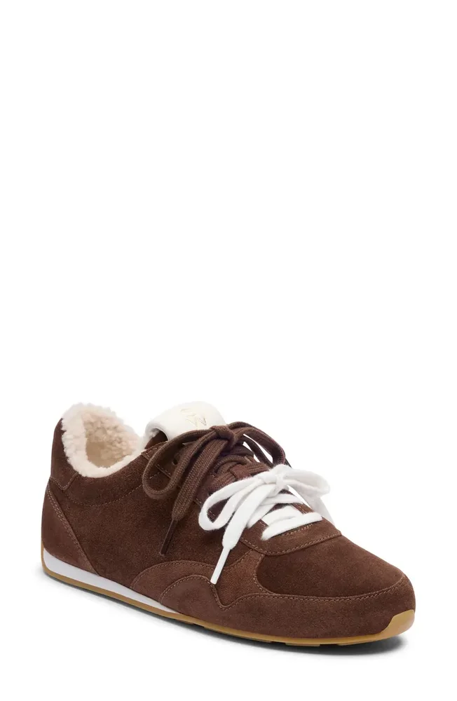 Bond Sport Leather Sneaker with Genuine Shearling Trim