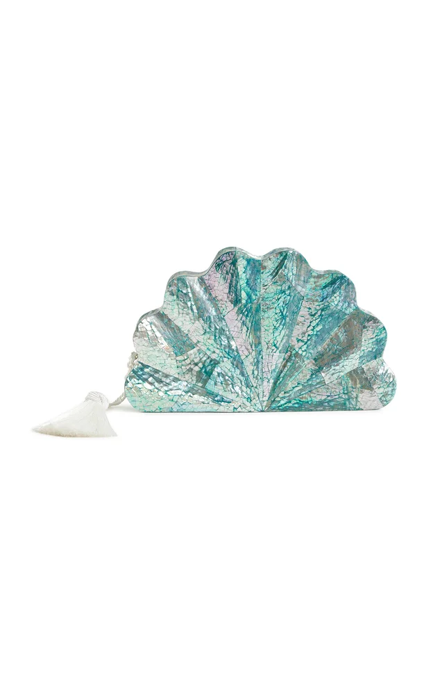 Exclusive La Isla Lou Lou Mother of Pearl Clutch