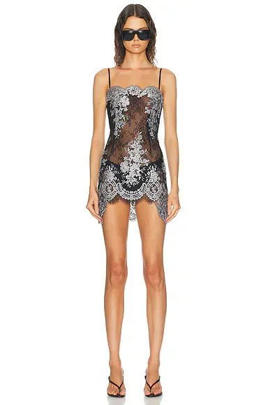 Metallic Slip Dress
