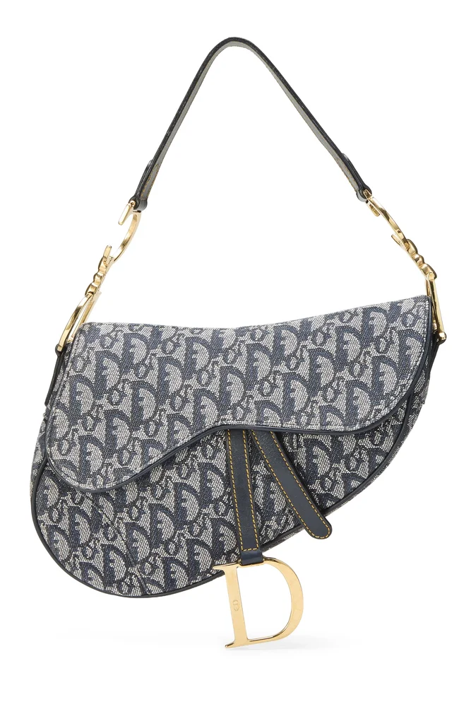 Navy Trotter Canvas Saddle Bag
