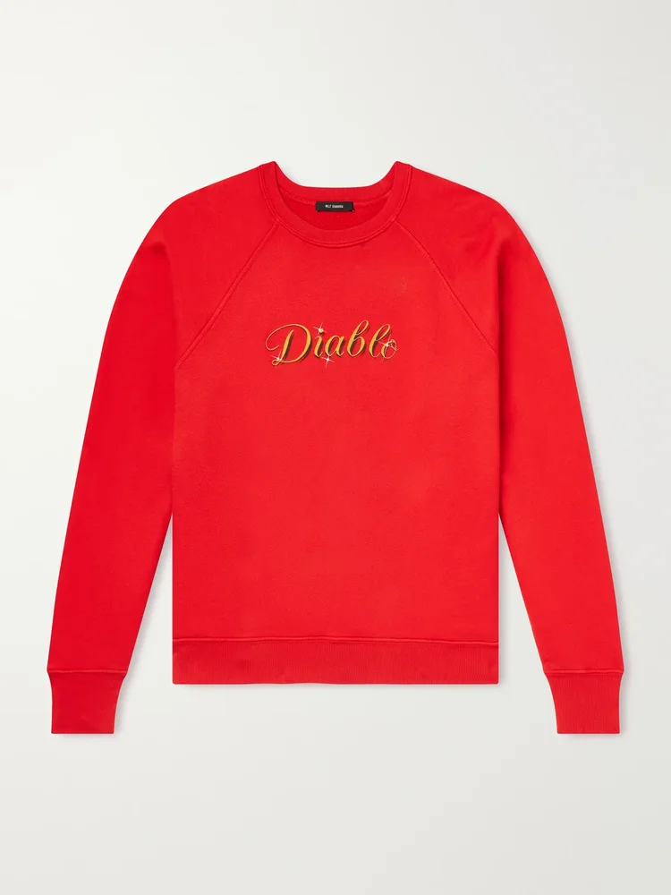 Diablo Printed Cotton-Jersey Sweatshirt