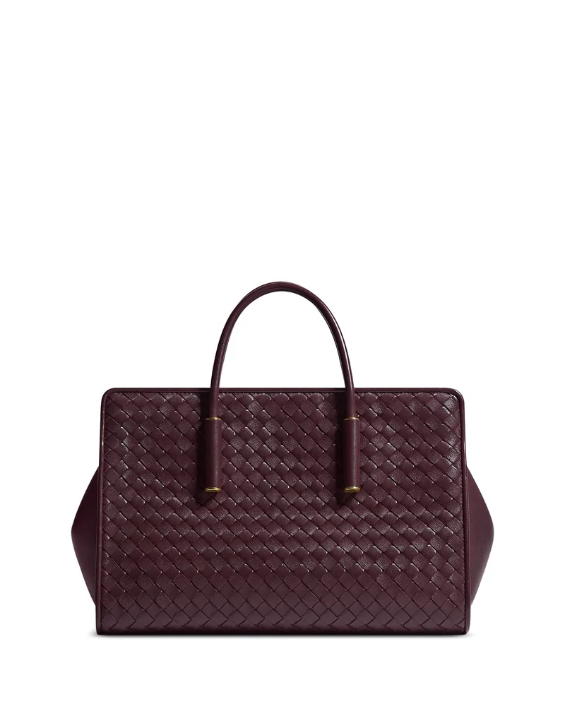 Barbara Small Intrecciato Leather Tote Bag