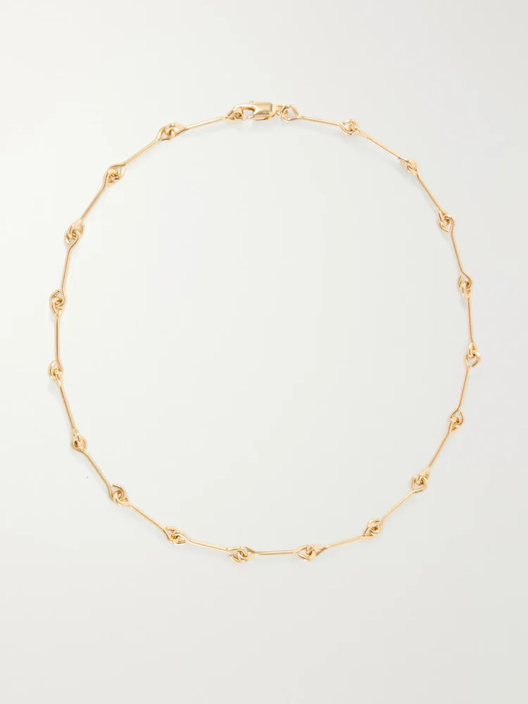 Treccia gold-plated necklace