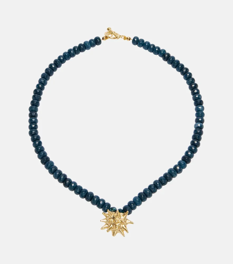 Sea Urchin necklace with jade