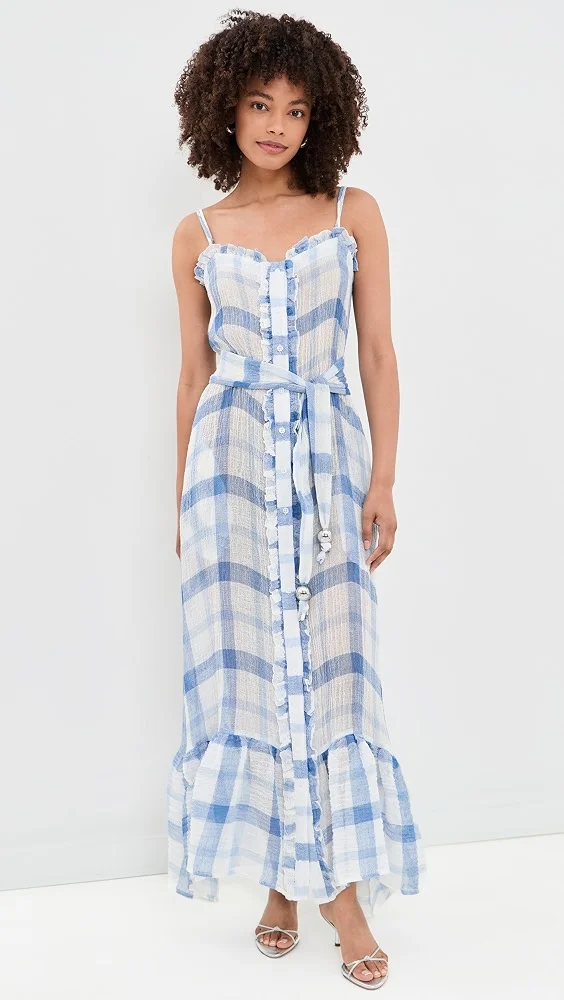 Maxi Ruffle Slip Dress