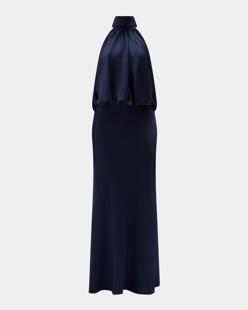 Blouson Halter Gown