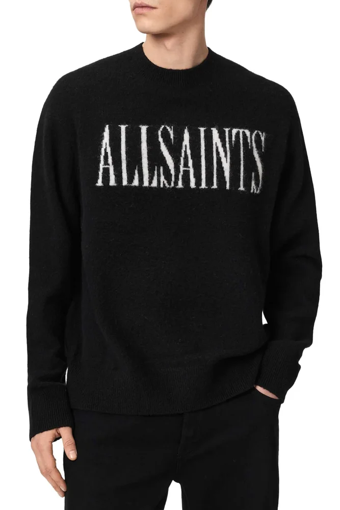 Stamp Logo Intarsia Crewneck Sweater