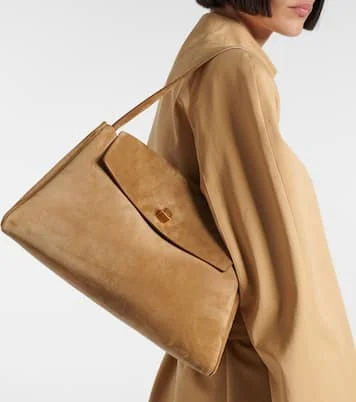 Audrey suede tote bag in beige - Khaite