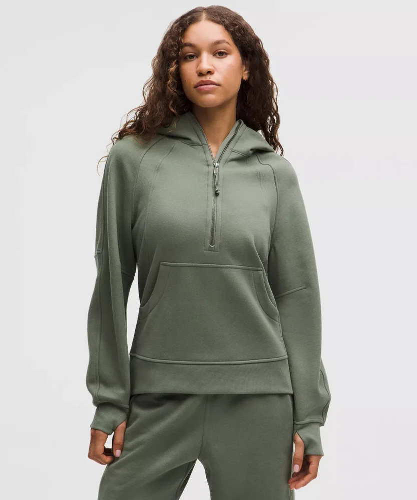 Scuba Oversized Half-Zip Hoodie Long