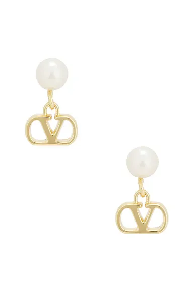 VLogo Signature Pearl Earrings
