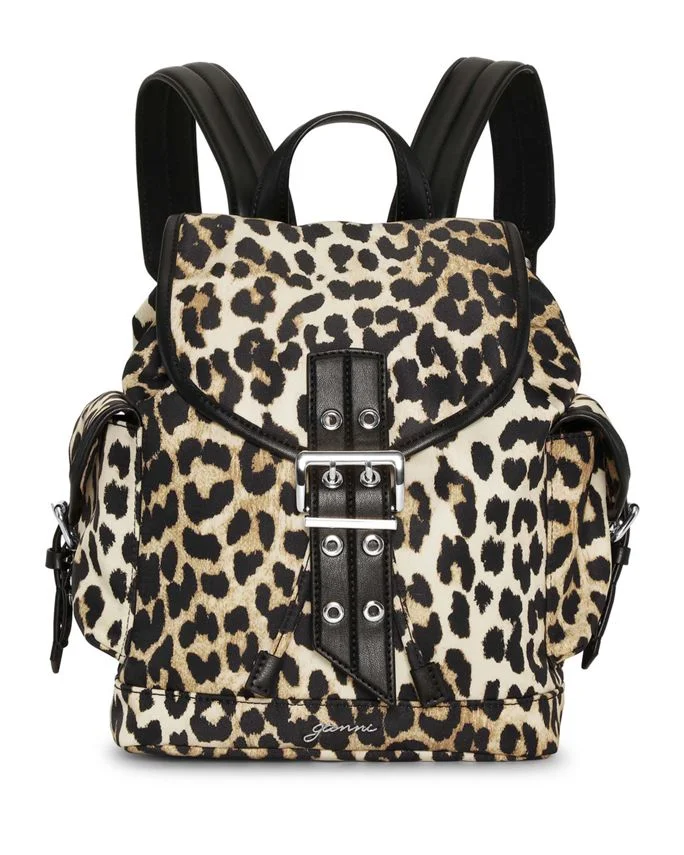 Leopard Small Nylon Bucky Backpack