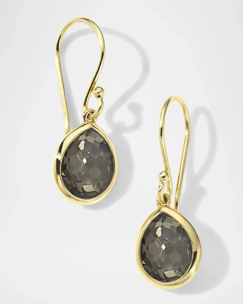 18K Rock Candy Pyrite Drop Earrings