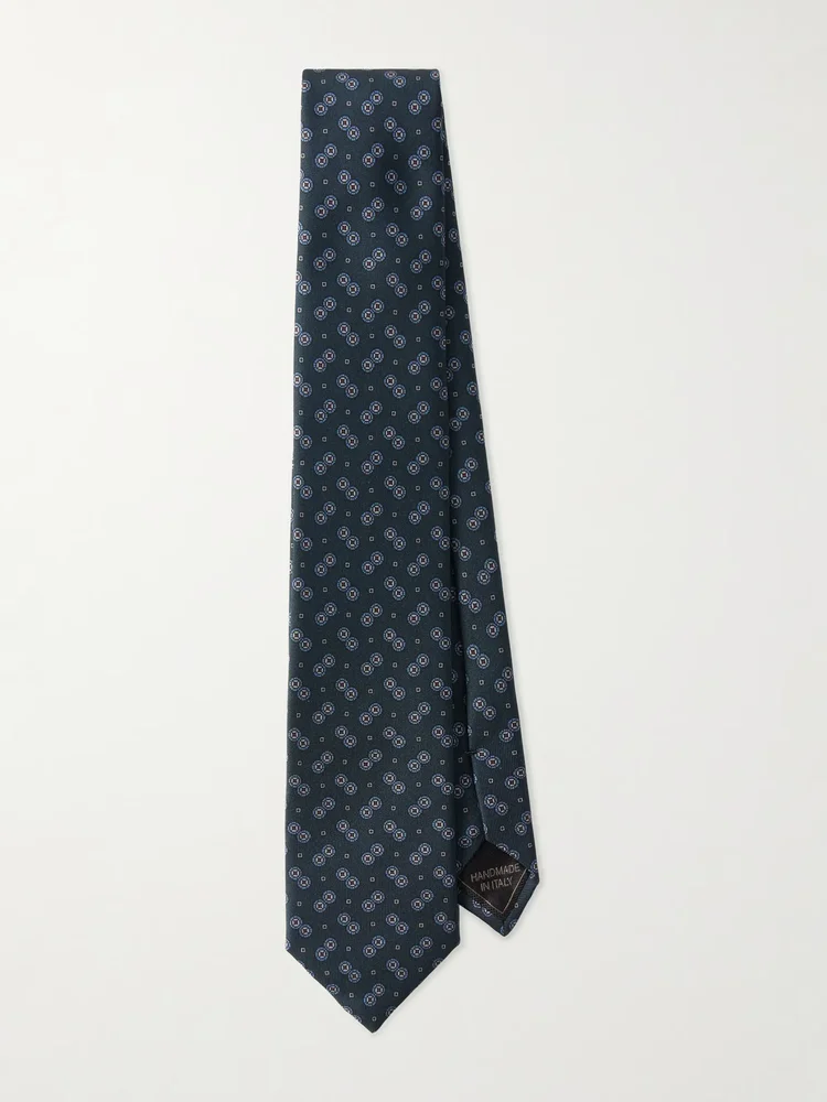 8cm Silk-Jacquard Tie - blue - One Size