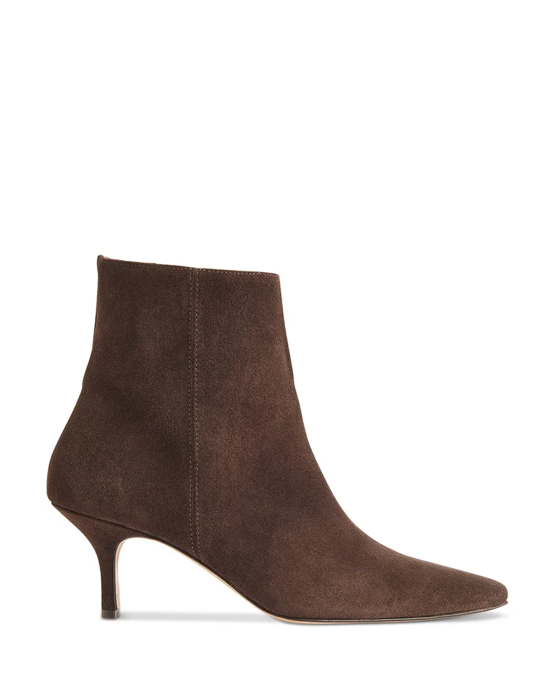 Suede Pointed Kitten Heel Boots