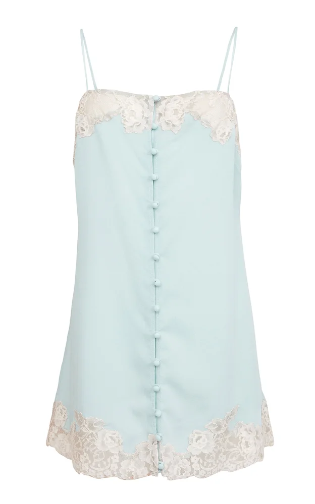 Juliet Lace-Trimmed Silk Georgette Slip Dress