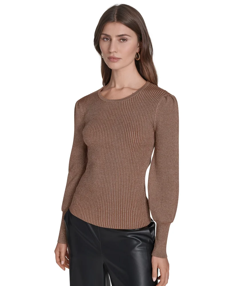 Women's Crewneck Puff Sleeve Sweater