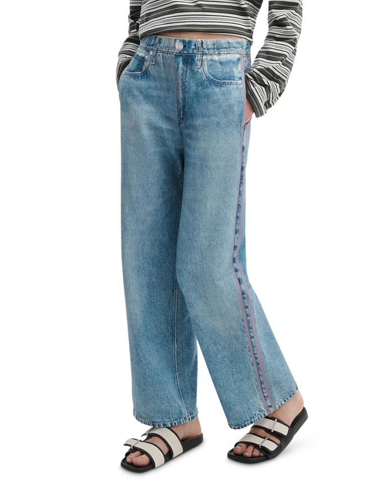 Miramar High Rise Ankle Track Jeans in Valen/Lavender