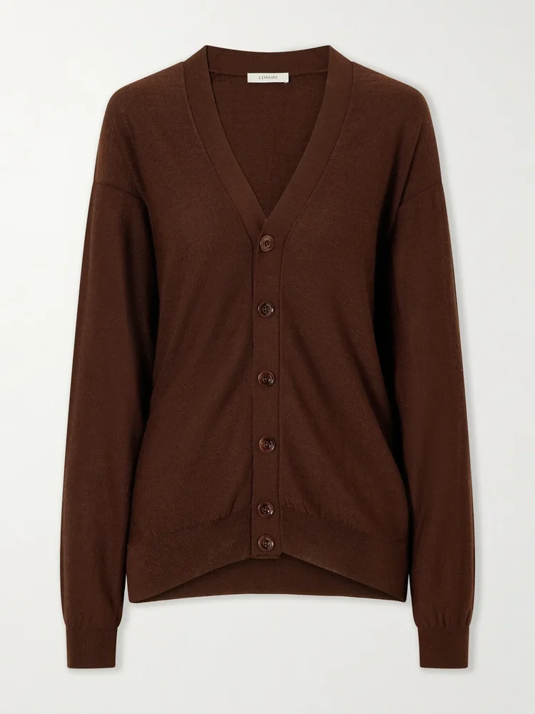 twisted wool blend cardigan