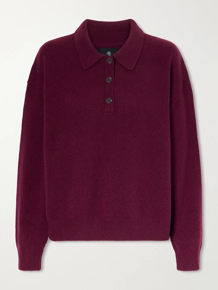 Cashmere polo sweater
