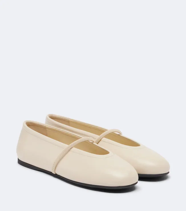 Leather ballet flats