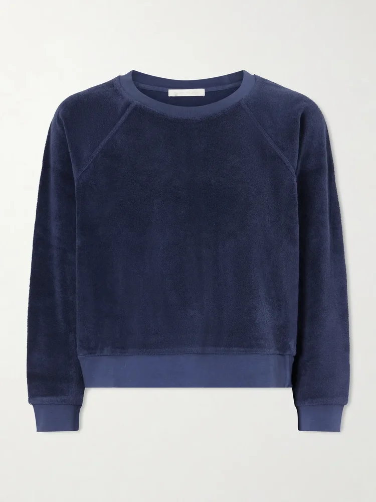 Tilos cotton-blend terry sweater