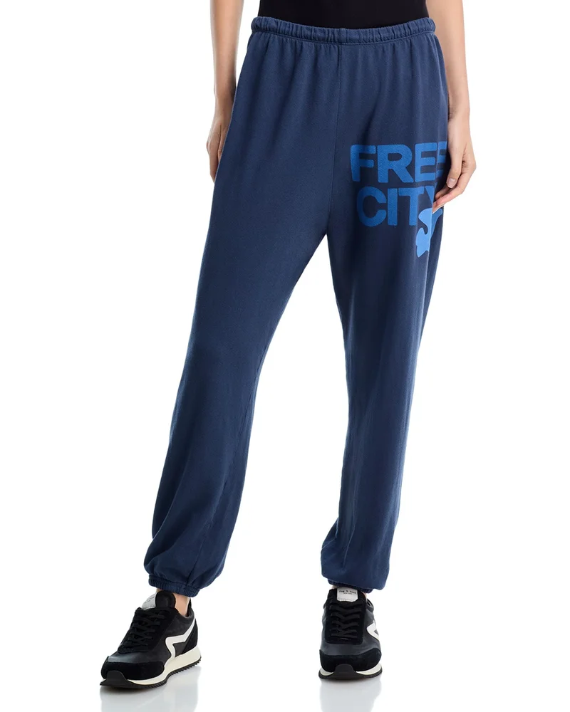 Cotton Logo Sweatpants in Moonshroom Blues