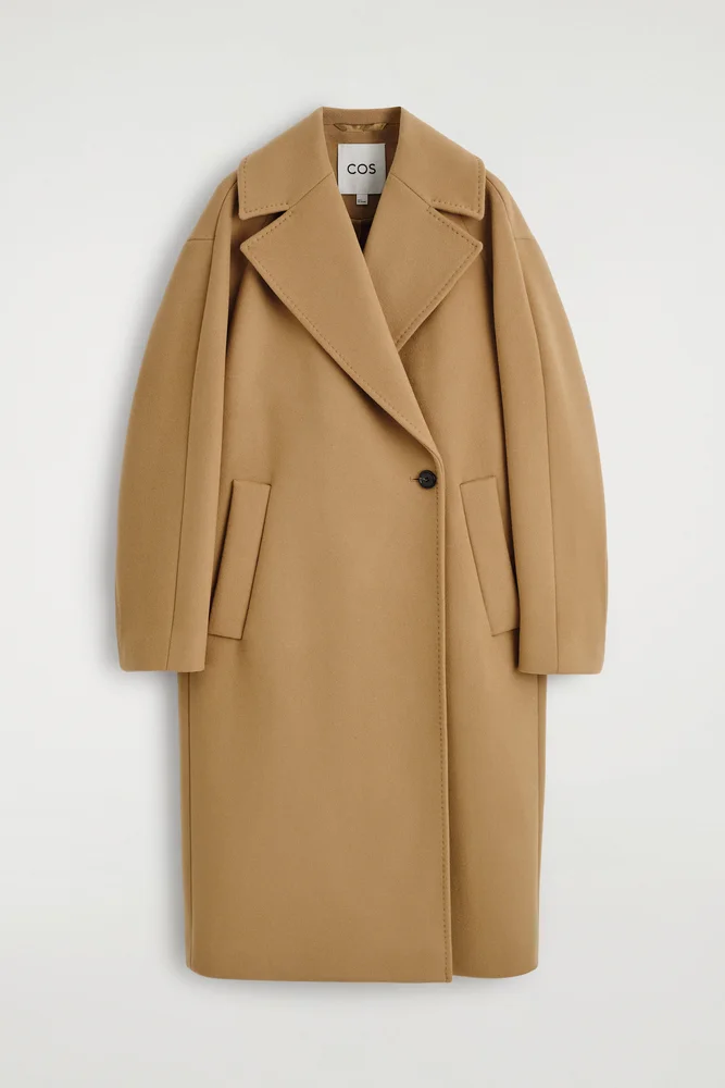 Oversized Double-breasted Wool Long Coat
