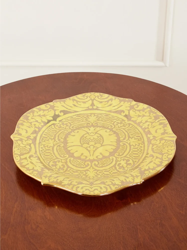 Fortuny Orsini large painted porcelain platter