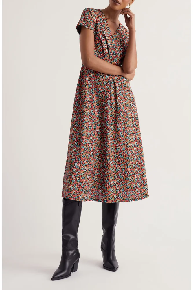 Chapelle Floral Print Midi Dress