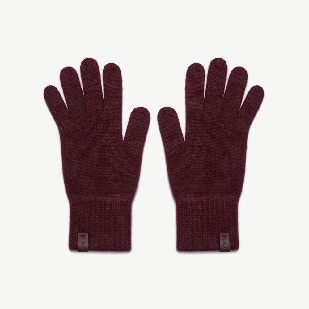 Westray Cashmere Gloves in Burgundy