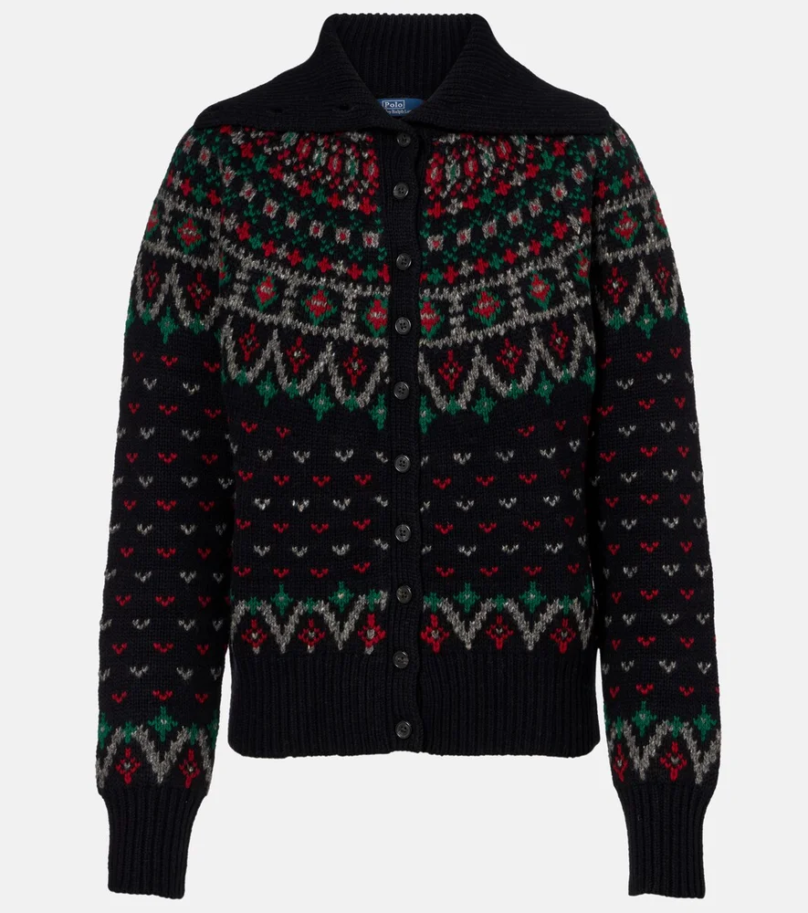 Wool and cotton-blend cardigan