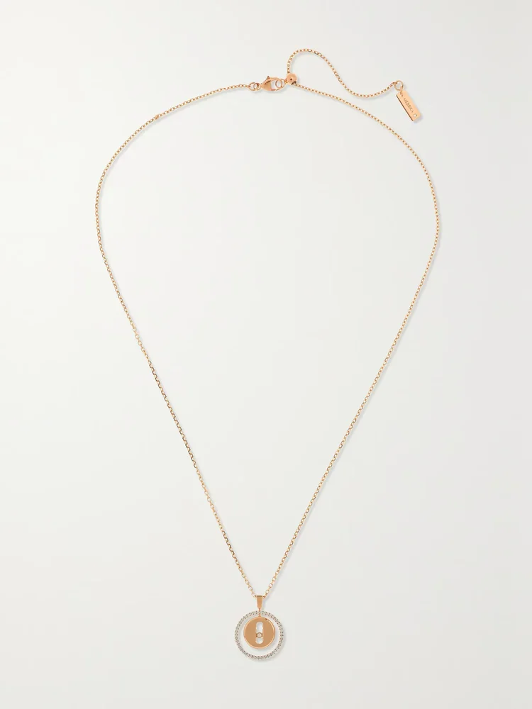 Lucky Move 18-karat rose gold diamond necklace