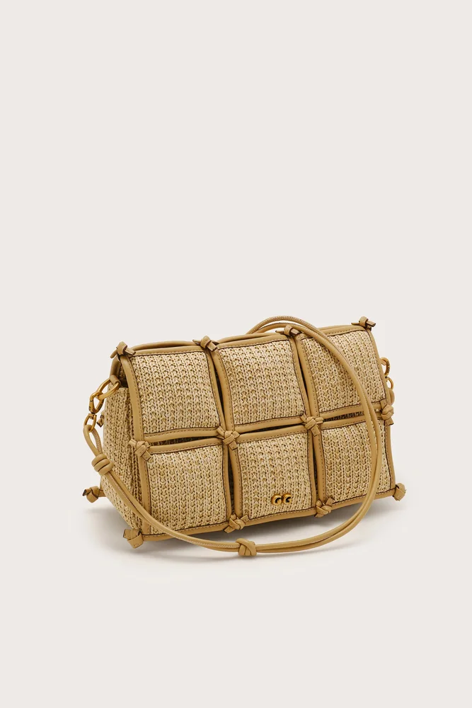 LARGE CROSSBODY FILT NET SHOPPING BAG