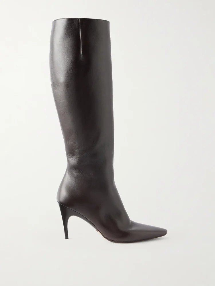 Duchesse 90 leather knee boots