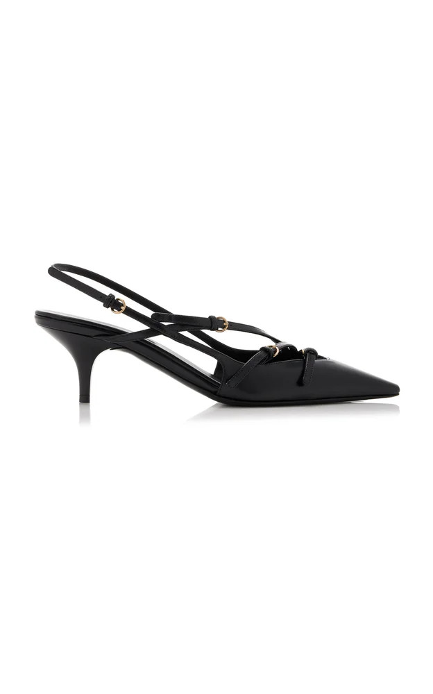 Leather Slingback Pumps