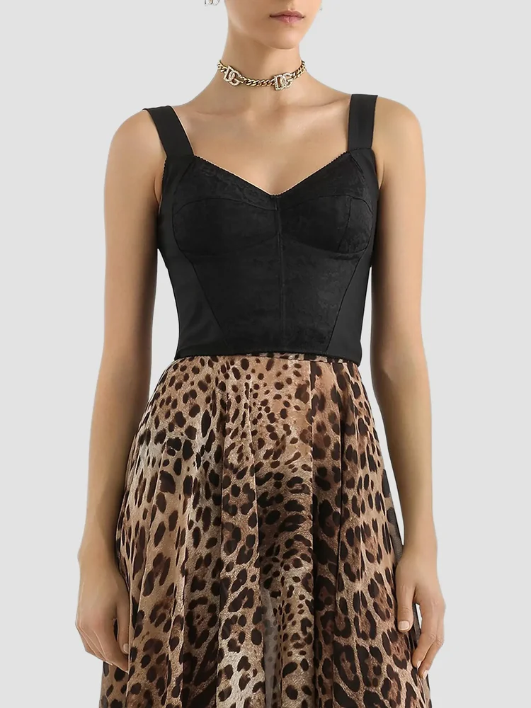 Lace Crop Bustier Top