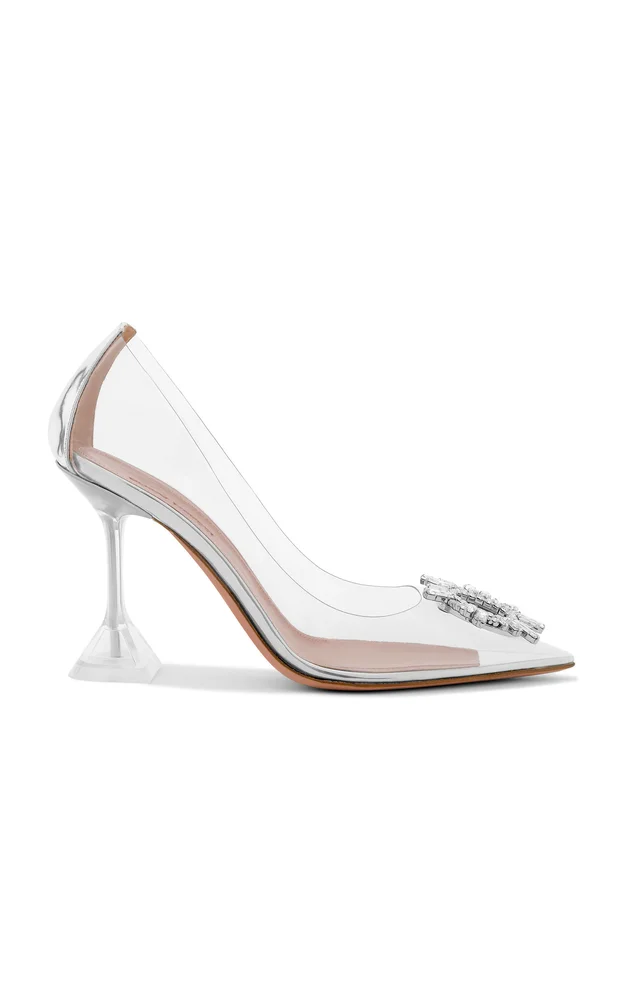 Begum Crystal-Embellished PVC Pumps