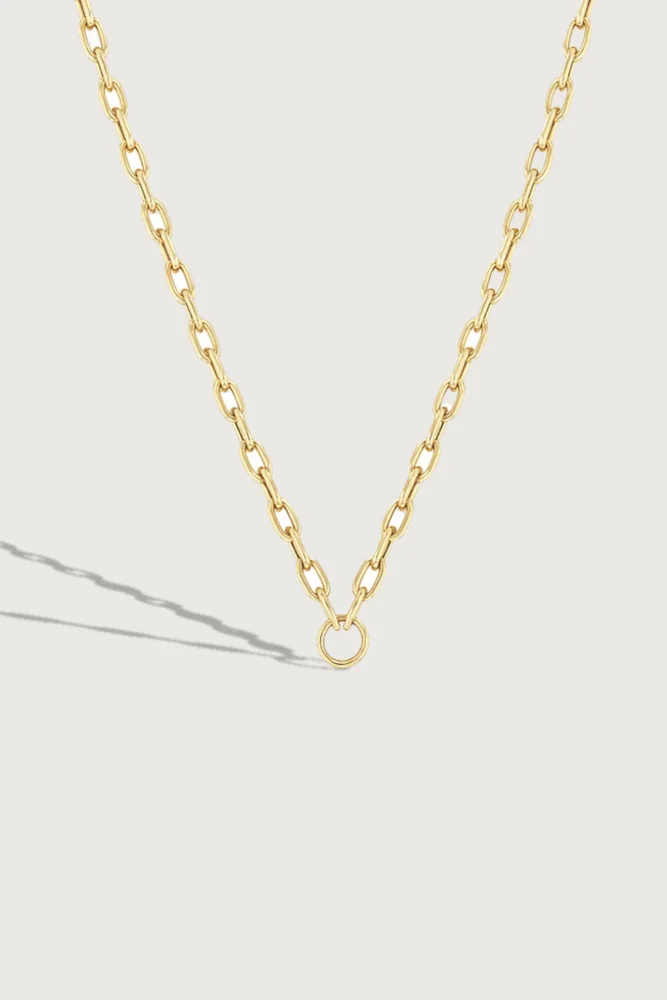 Circle Medium Square Oval Chain Necklace
