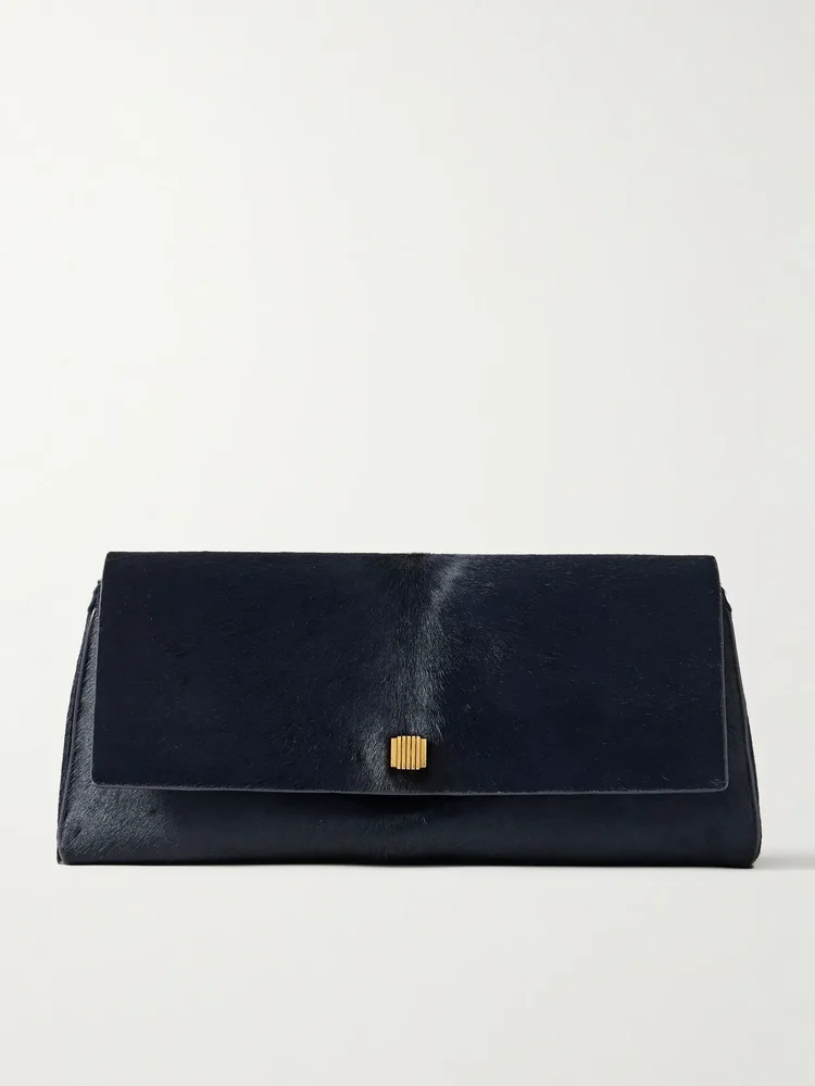 Audrey calf hair clutch